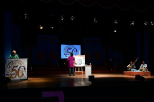 Poetry recitation by Dr. Ajay Vaidya and background painting by Shivaji Shet