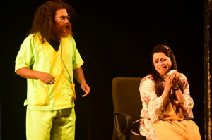 1st prize winning drama' Kasale Ani Ghosale' staged by Atharva, Ved- Altinho, Panaji in Konkani Drama Competition